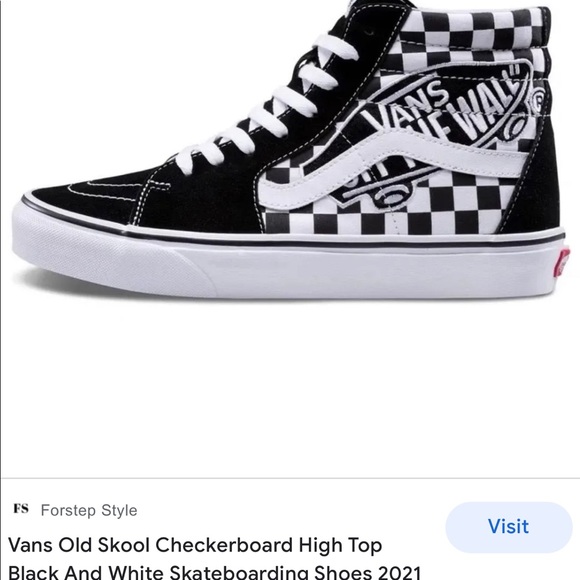 Vans Old Skool Checkerboard Skateboarding High Tops size 9.5 - Picture 5 of 14